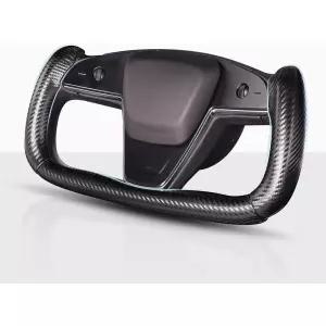 테슬라 모델S X 호환 요크 카본 핸들커버 블랙 무광 블랙