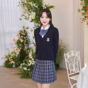 교복몰 백합주름치마 그레이체크 주름 교복치마 교복.