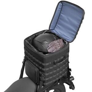 케미모토 접이식 오토바이 시시 바 테일 백 퀵 액세스 창 확장 가능한 53-60L 등받이 여행용 수하물 헬멧 백 킹 로드 글라이드 스트리트 글라이드 소프트테일 다이나