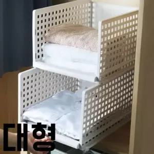 ( )플라스틱 서랍식 수납함 오픈형 슬라이딩 수납함 옷장 정리함 대형