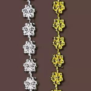 체인 구슬 국화 소 금색 구슬줄 장식비드 비즈재료 구슬끈 공예 악세사리부자재