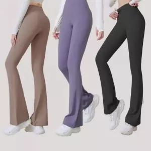 여성 스포츠 부츠컷 레깅스 트레이닝 팬츠 컬러 바지
