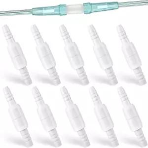 가이저레일리 10팩 산소 튜브 회전식 커넥터 360도 회전 호스 캐뉼라 엉킴 방지 원활한 흐름 보장 가정용