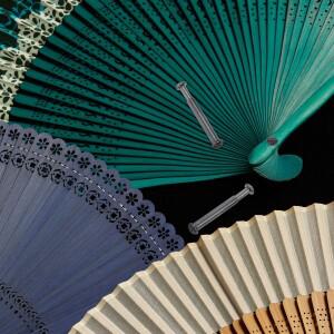 6세트 종이 부채 수리 부품 메탈 리벳 샤프트 구성품 DIY 수공 복원 공예 용품