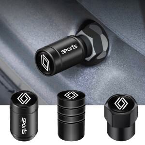 르노 캡처 메간 R5 4 E-tech 시닉 오스트랄 라팔 클리오 산데로용 3D 메탈 자동차 타이어 휠 밸브 캡 에어