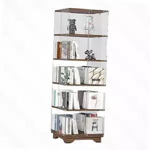 회전 피규어 아크릴 우드 장식장 진열장 5단 케이스