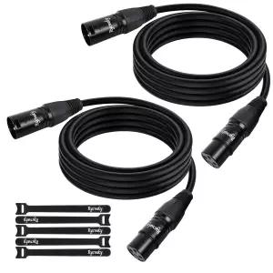 XLR 커넥터가 있는 라이카키 DMX 케이블 무대 조명용 3핀 차폐 신호 조명 LED 파 캔 DJ 무빙 헤드 라이트