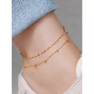 [미니멀피어싱]14K 18K 컷팅 볼 체인 발찌