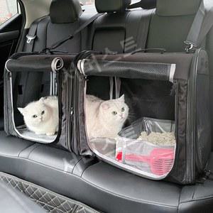 차량용애견카시트 고양이이동장 반려동물외출케이지 M 펫네스코 그레이 4XL 펫츠핏