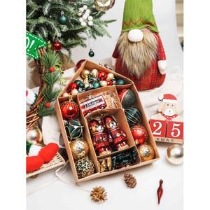 빈티지 오너먼트 세트 장식볼세트 두꺼운 펠트 홈인테리어 장식 투명 트리볼 로얄 원형