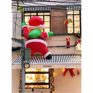 사다리 줄타는 크리스마스 올라가는 등산 할아버지 대형풍선 2m 벽에 100cm 인형