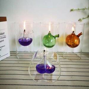 유리오일램프 감성 파라핀 캠핑 등유 cm 초경량 오일 챔버 오일램프 굴뚝 무드등