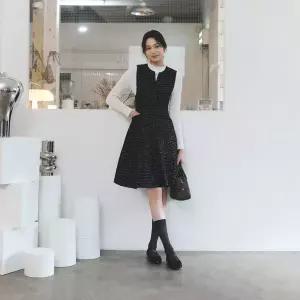 24 FW 잇미샤 슬리브리스 트위드 원피스 ITOBZOP850