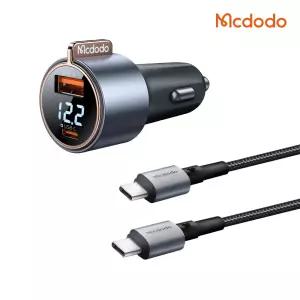 맥도도 75W 디스플레이 2포트 차량용 고속 멀티충전기+TR C타입 PD 고속충전 케이블