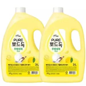 피죤 퓨어 뽀드득 주방세제 레몬향 리필 3L 2개