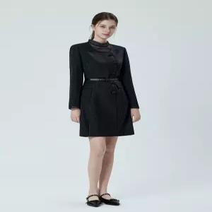 잇미샤 텍스쳐 블록 타이 원피스 ITPABOP340