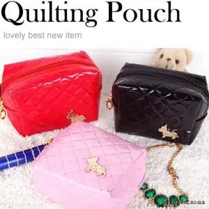 에나멜 퀄팅 미니 파우치 여우창고 여행용파우치 여행용소품 여행