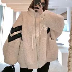 [하프클럽/다잇템_패션]여자 집업 아름다운 기모노핏 플리스 양털 자켓