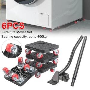 전문 가구 이동 도구 세트 무거운 물건 운송 리프터 바퀴 달린 롤러 막대 4 개의 슬라이더 6 개 8 개