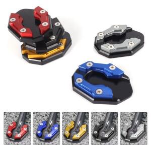 바이크 오토바이 자전거 킥 스탠드 익스텐더 풋 사이드 알루미늄 스틸 확장 패드 지원 플레이트 액세서리