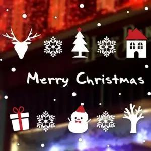 작은마을의크리스마스풍경 유리장식스티커 시트지