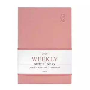 [문구/오피스] 다이어리 A5 오피셜 주간 스케줄러 핑크무스 업무용