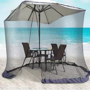 파라솔 모기장 캐노피 야회 테라스 실외 텐트