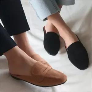 블로퍼 여자 스타일 정장 뮬슬리퍼 캐주얼 정장 플랫슈즈