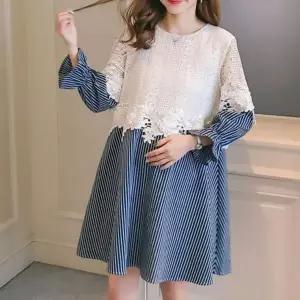 [에이치플러스몰]여성 레이스 원피스 미니 빅사이즈 블라우스 임부복 하객롱원피스