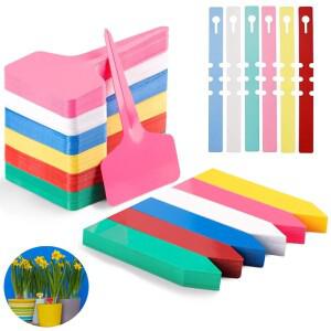 25/50/100pcs 정원 레이블 식물 분류 정렬 기호 태그 티켓 플라스틱 쓰기 플레이트 보드 플러그인 카드