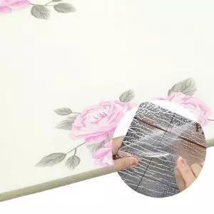 슈마켓 고급 접착식 단열벽지 1mx20m 핑크장미