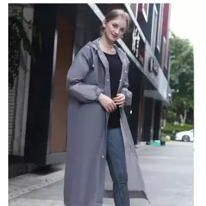 고급 일회용우비 판초우의 EVA 레인코트 남성여성회색