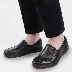 라운드쉐입 남자 방수 로퍼 비올때 장마철 검정 구두