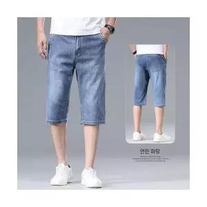 남사친 팬츠 데님 여름 데님반바지 워싱 반바지 스판 슬림핏 트렌드 슬랙스 7부 스포M1