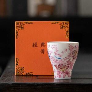 아리타야끼 골드펄 금채 일본식기 색화 삼계송 마메자라 90ml 15cm 토끼 은채