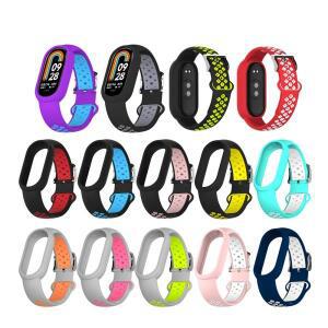Xiaomi Mi Band 8 7 6 5 4 3용 실리콘 스트랩 교체 통기성 TPU 손목 밴드