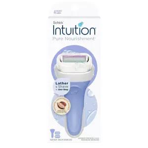 쉬크 인튜이트 여성용 순수 영양 면도기 코코아 버터로 리필하는 1개와 면도날 2개