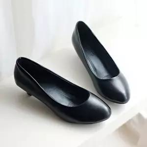 빅사이즈 심플 기본 디자인 여성 정장 구두 펌프스 면접 슬링백 힐 웨딩 슈즈 통굽