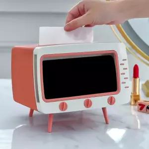 인테아 티비형 스마트폰 거치대 휴지케이스 (핑크)