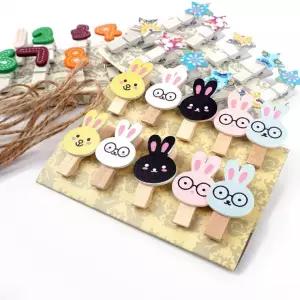 디자인 나무집게 마끈 세트 마끈집게세트 사진집게 사진걸이집게 사진장식집게 폴라로이드집게