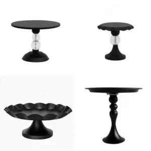 빈티지 선반대 블랙 스탠드 케이크 소품 디저트 디스플레이 트레이 소형 받침대 진열대