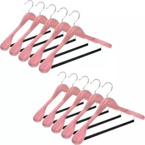 8팩 미완성 아메리칸 레드 시더 우드 코트 슈트 행거와 넓은 어깨 재킷 옷 미끄럼 방지 블랙 패딩 팬티 바