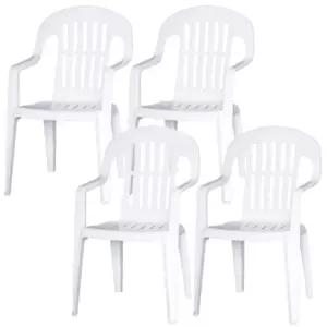 국산 안락 의자 흰색 4개 간이 보조 플라스틱 야외 행사 편의점 학교 포장마차 포차