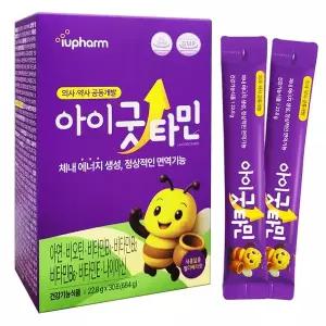 아이유팜 아이굿타민 30포 어린이 액상 멀티 비타민 영양제 아연 비오틴