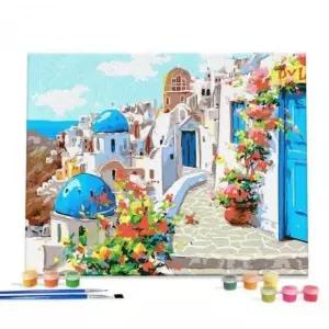 명화 페인팅 DIY 산토리니 40X50 캔버스 봄의 그림그리기