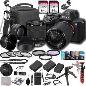 a7 IV 미러리스 디지털 카메라 33MP, 28-70mm ILCE-7M4K /B, 128GB 메모리 43 와이드 및 2X , 케이스 삼각대, 필터, 후드, 예비 배터리 및 충전기, 소프트웨어 키트 - 디럭스 번들
