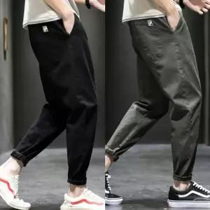 배기팬츠 면바지 롤업 남성슬랙스 캐주얼바지 밴딩