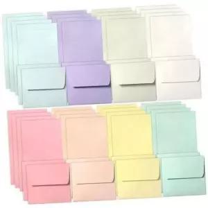 [문구/오피스] 편지세트 미니 레인보우 파스텔 편지지 8종세트
