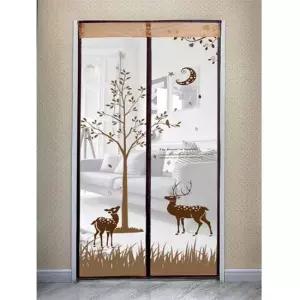 리빙피스 사슴 문 모기장 (90x210cm) 브라운