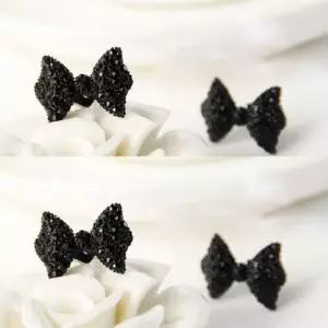 블랙 리본 레이어드 포인트 모던 반지 데일리 악세서리